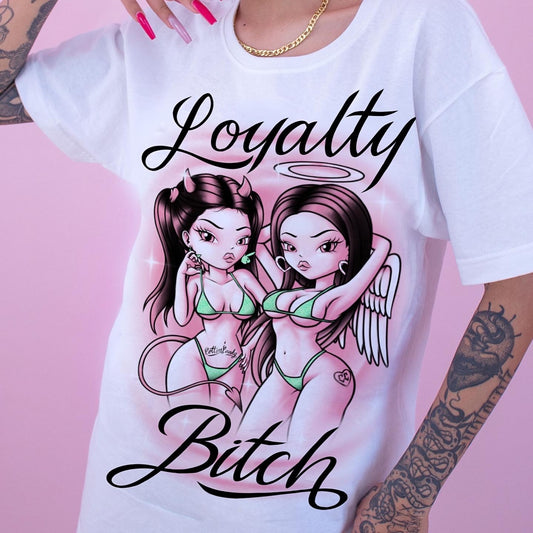 Loyalty Bitch airbrush shirt Pink